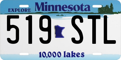 MN license plate 519STL
