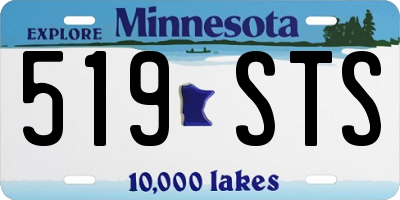 MN license plate 519STS