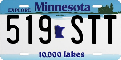 MN license plate 519STT