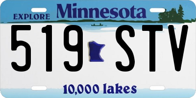 MN license plate 519STV