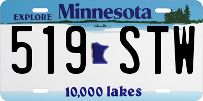 MN license plate 519STW