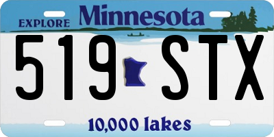 MN license plate 519STX