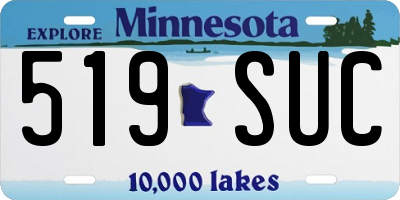 MN license plate 519SUC