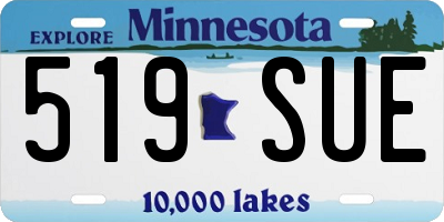 MN license plate 519SUE