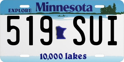MN license plate 519SUI