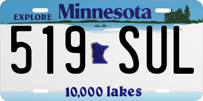 MN license plate 519SUL