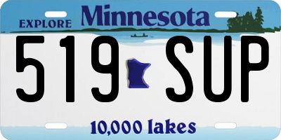 MN license plate 519SUP
