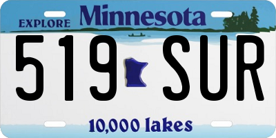 MN license plate 519SUR