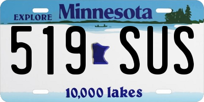 MN license plate 519SUS