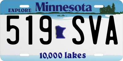 MN license plate 519SVA