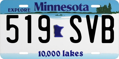 MN license plate 519SVB