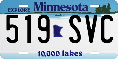 MN license plate 519SVC