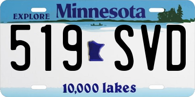MN license plate 519SVD