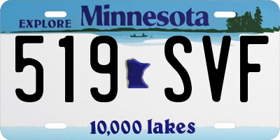 MN license plate 519SVF