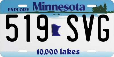 MN license plate 519SVG