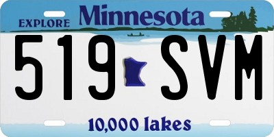 MN license plate 519SVM