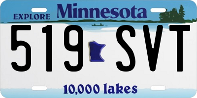 MN license plate 519SVT