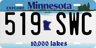 MN license plate 519SWC