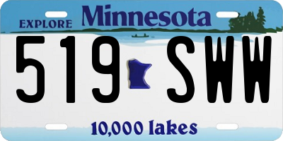 MN license plate 519SWW