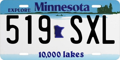 MN license plate 519SXL
