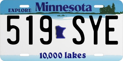 MN license plate 519SYE