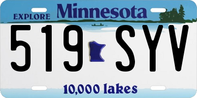 MN license plate 519SYV
