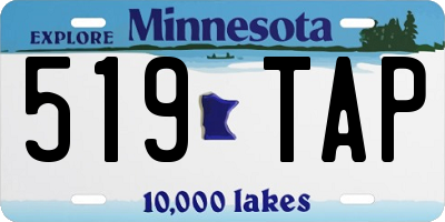 MN license plate 519TAP