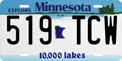 MN license plate 519TCW