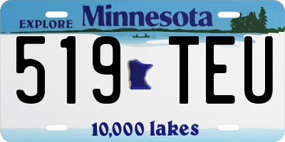 MN license plate 519TEU