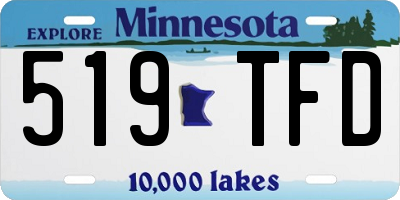 MN license plate 519TFD