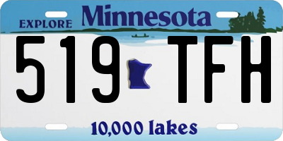 MN license plate 519TFH