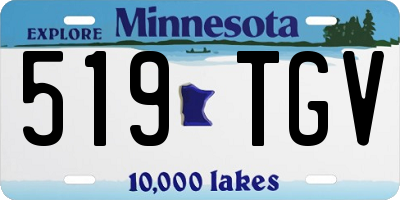 MN license plate 519TGV