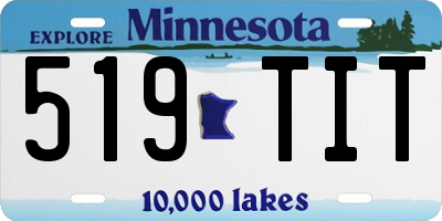 MN license plate 519TIT