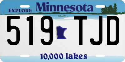 MN license plate 519TJD
