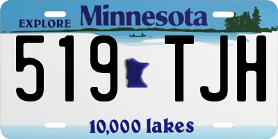 MN license plate 519TJH