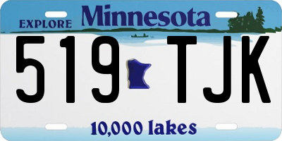 MN license plate 519TJK
