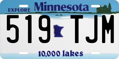 MN license plate 519TJM