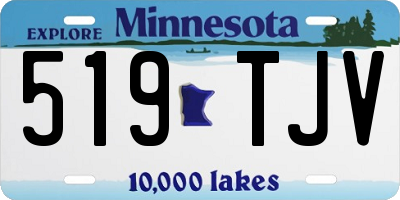 MN license plate 519TJV
