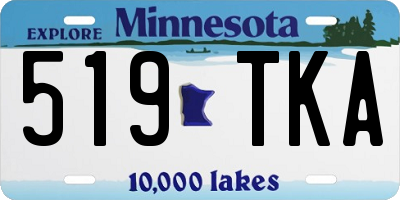 MN license plate 519TKA