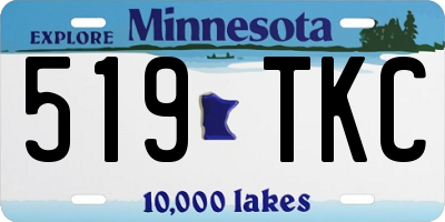 MN license plate 519TKC