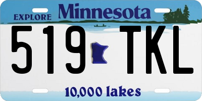 MN license plate 519TKL