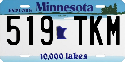 MN license plate 519TKM