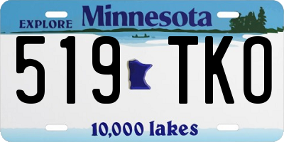 MN license plate 519TKO