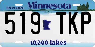 MN license plate 519TKP