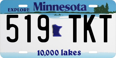 MN license plate 519TKT