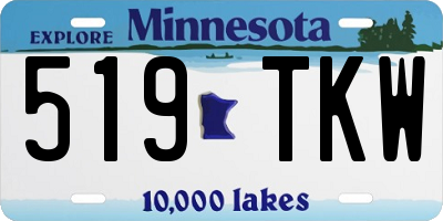 MN license plate 519TKW