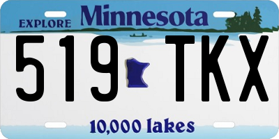 MN license plate 519TKX