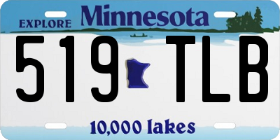 MN license plate 519TLB