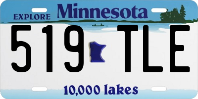 MN license plate 519TLE