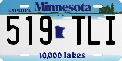 MN license plate 519TLI